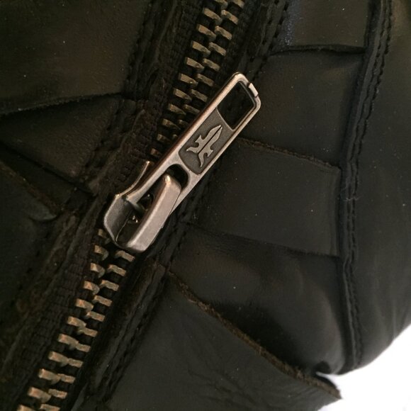 Frye Women’s Veronica Strappy Black Leather Moto Boot Size US 7.5 - Picture 9 of 16